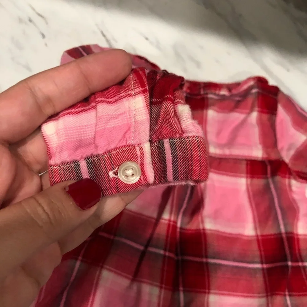Baby gap pink and red flannel